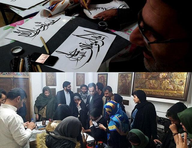 برگزاری کارگاه کشوری خط معلی، تذهیب و رنگ رزی کاغذ در یزد